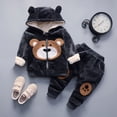 thumbnail image 3 of Children's Plush Coat - Fashionable Double-Sided Plush Hoodie, 3 of 4
