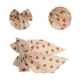 thumbnail image 3 of Unique Bargains 1 Pc Cute Heart Shaped Printed Bow Ribbon Spring Hair Clips Dark Red White, 3 of 5