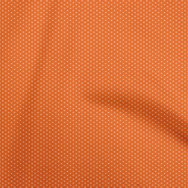 oneOone Rayon Orange Fabric Geometric Craft Projects Decor Fabric Printed By The Yard 56 Inch Wide