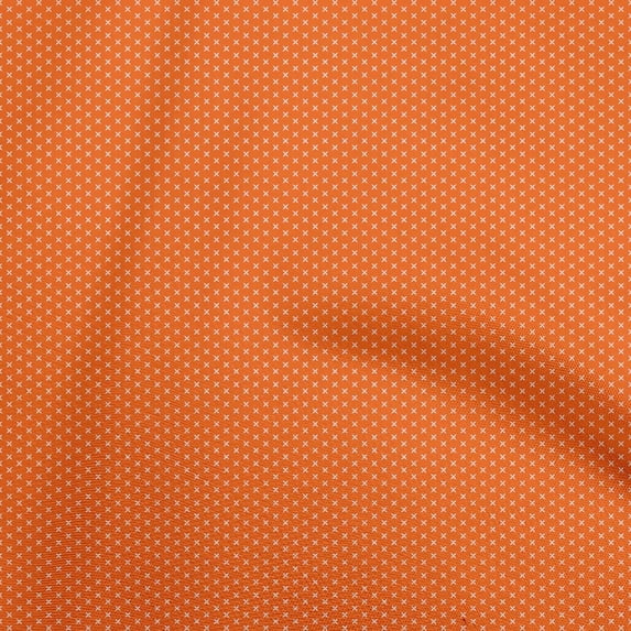 oneOone Rayon Orange Fabric Geometric Craft Projects Decor Fabric Printed By The Yard 56 Inch Wide