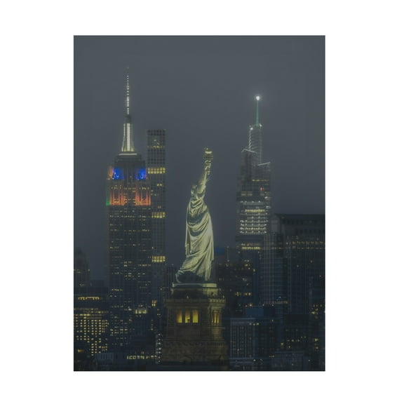 Trademark Fine Art Yanny Liu Foggy night Canvas Wall Art