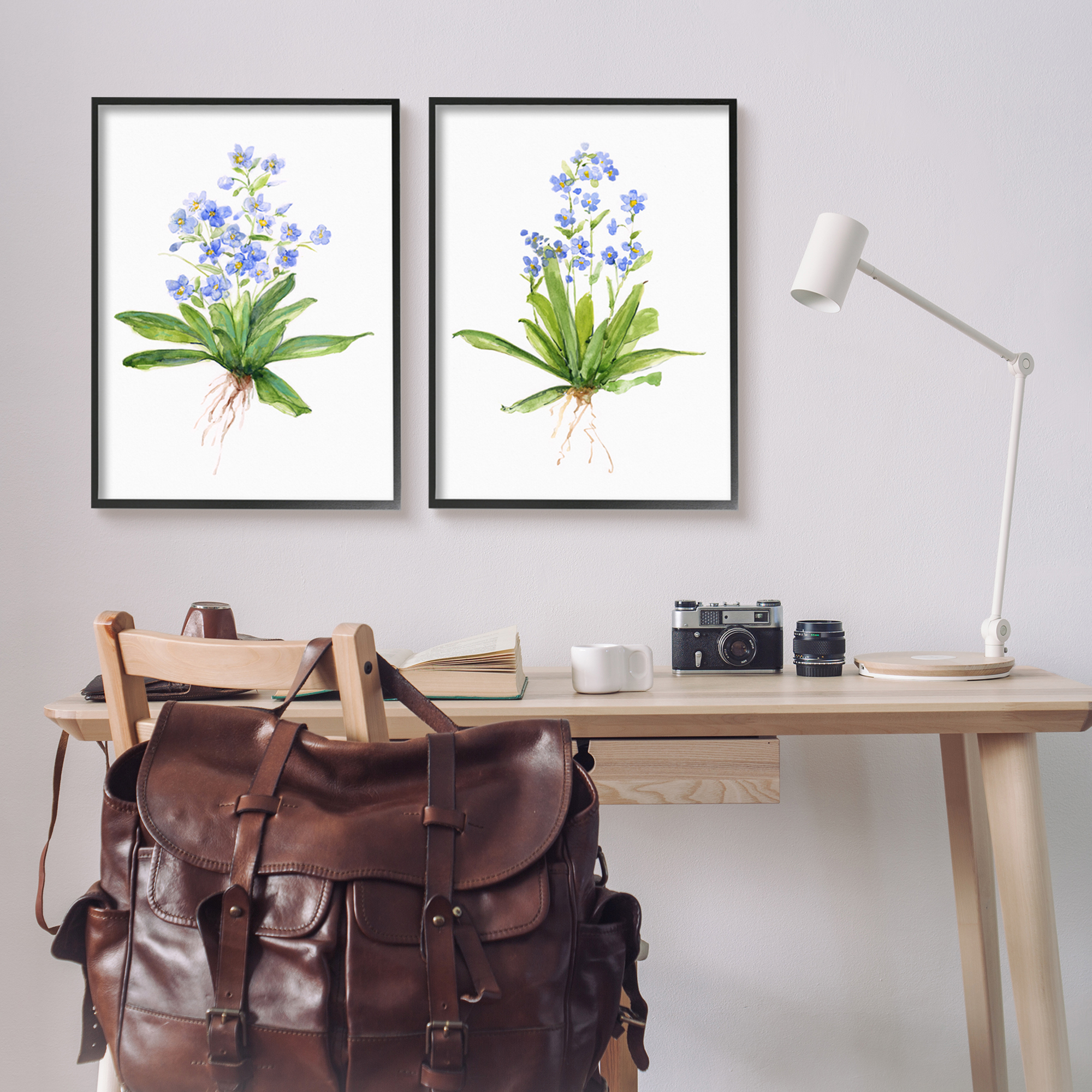 Stupell Indtries Bluebird Garden Floral Bunch Spring Flower Bouquets,24 x 30,Design by Sally Swatland