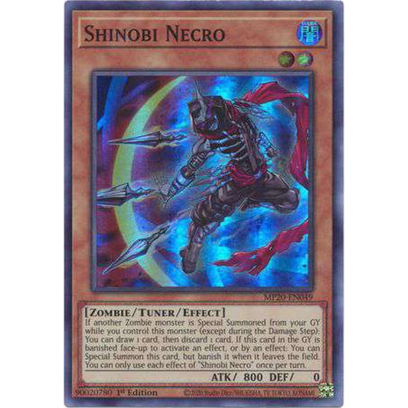 YuGiOh 2020 Tin of Lost Memories Super Rare Shinobi Necro MP20-EN049