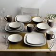 thumbnail image 4 of Noritake Colorwave Chocolate 16-Piece Square Dinnerware Set, Service for 4, 4 of 7