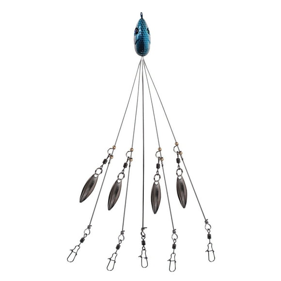 RXIRUCGD 5 Arms Umbrella Fishing Rig Bait Fishing Lures With Snap Swivels