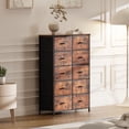 thumbnail image 3 of 10 Drawer Dresser, Metal Chest of Drawers Cloth Dresser with Fabric Bins, Wood Tabletop Dresser Storage Cabinet, 3 of 7