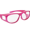 thumbnail image 6 of Escort Clear Lens Fit Over Glasses Safety Glasses ANSI Z87.1 Safety Rated Eyewear (Pink Frame Clear Lens), 6 of 7