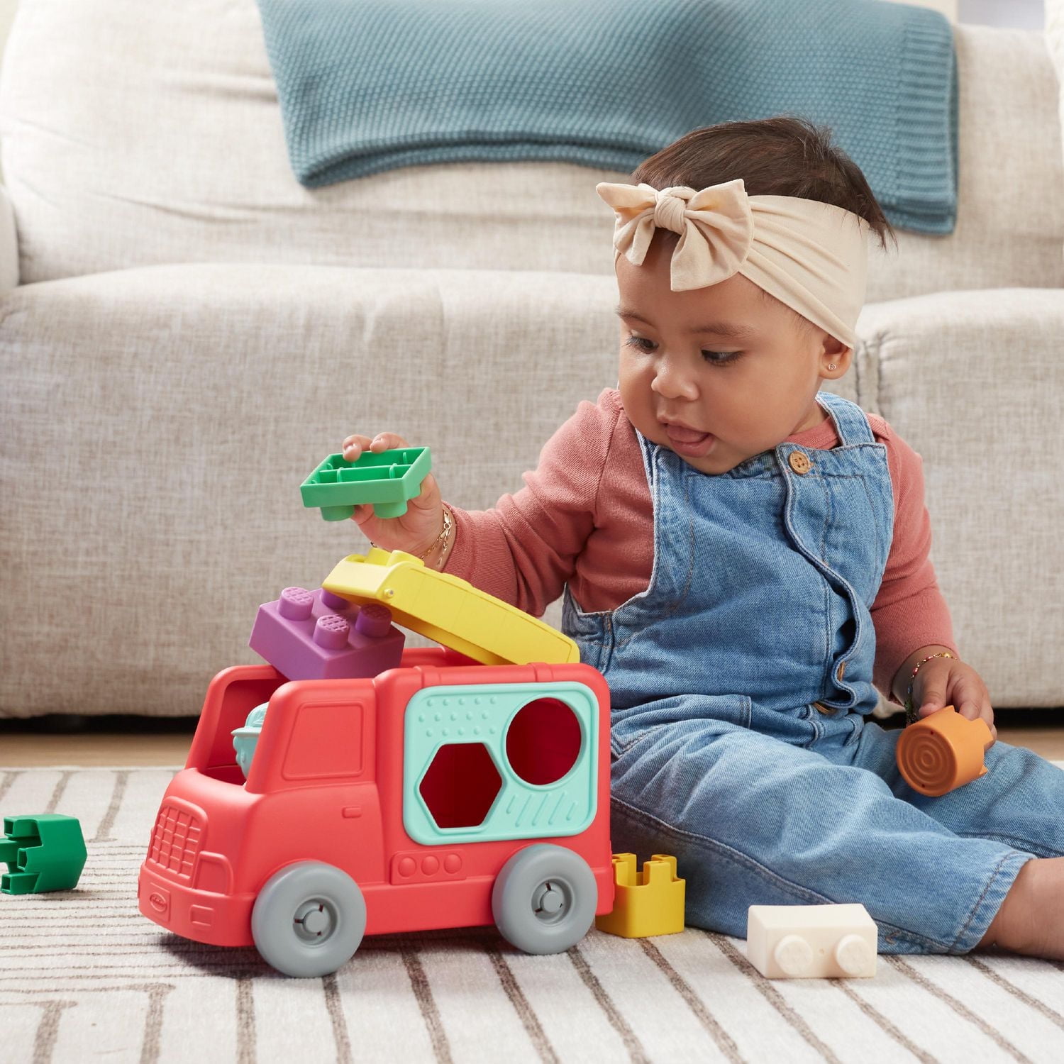 Infantino Super Soft 1st Stack and Go Explorers Stacking Toy Playset - Fire Truck