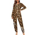 thumbnail image 4 of Jaguar Spotted Wildcat Coat Unisex Adult Onesie Pajamas with Pockets for Women Men Hooded Loungewear, 4 of 8