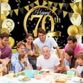 thumbnail image 1 of Langgg Birthday Party Banner Home Birthday Theme Backdrop Background Wall Decoration, 70 Years Old, 1 of 5