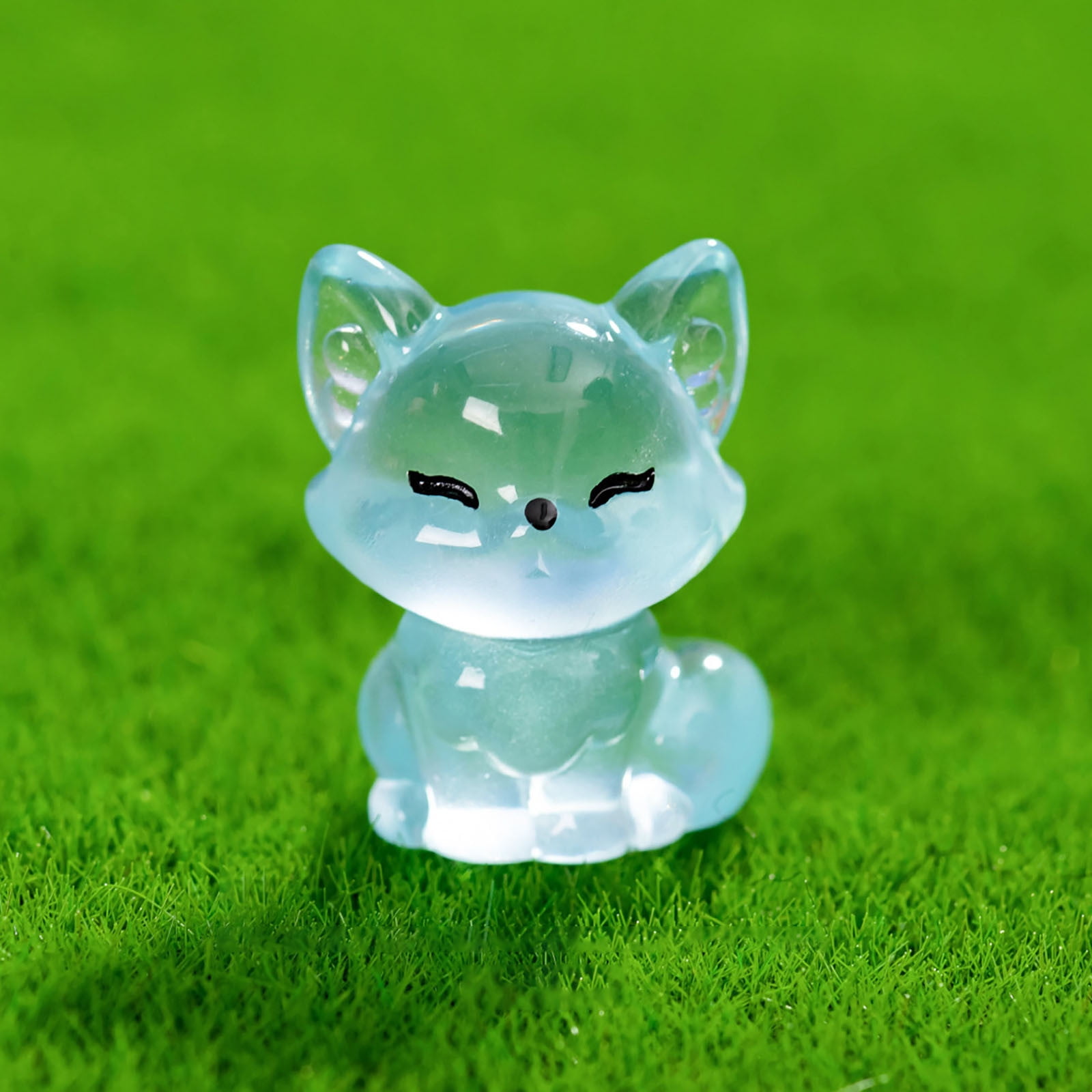 BKER Mini Animaux en Résine Phosphorescents Petites Figurines pour Maison de Poupée, Jardin Féerique et Décoration d'Aquarium