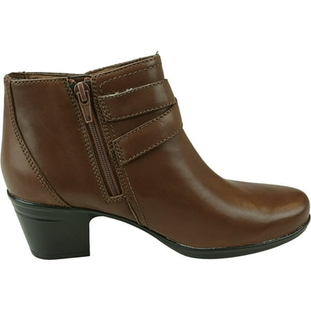 Clarks Women's Emslie Cyndi Leather Mahogany Ankle-High Boot - 5M ...