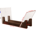 thumbnail image 2 of 3set Vinyl Record Storage Holder Large Capacity Acrylic Ends Display Stand Wooden LP Album Desktop Rack, 2 of 7