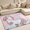 thumbnail image 2 of SKYSONIC Lightweight Soft Area Rugs Beautiful Unicorn On Clouds Floor Mat for Kids Playing Room Hardwood Floor Living Room 63x48 inch Nursery Rugs, 2 of 6