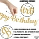 thumbnail image 5 of Cartel de cumpleaños KatChon Cursive Glitter dorado de 3 m de largo, 5 of 9