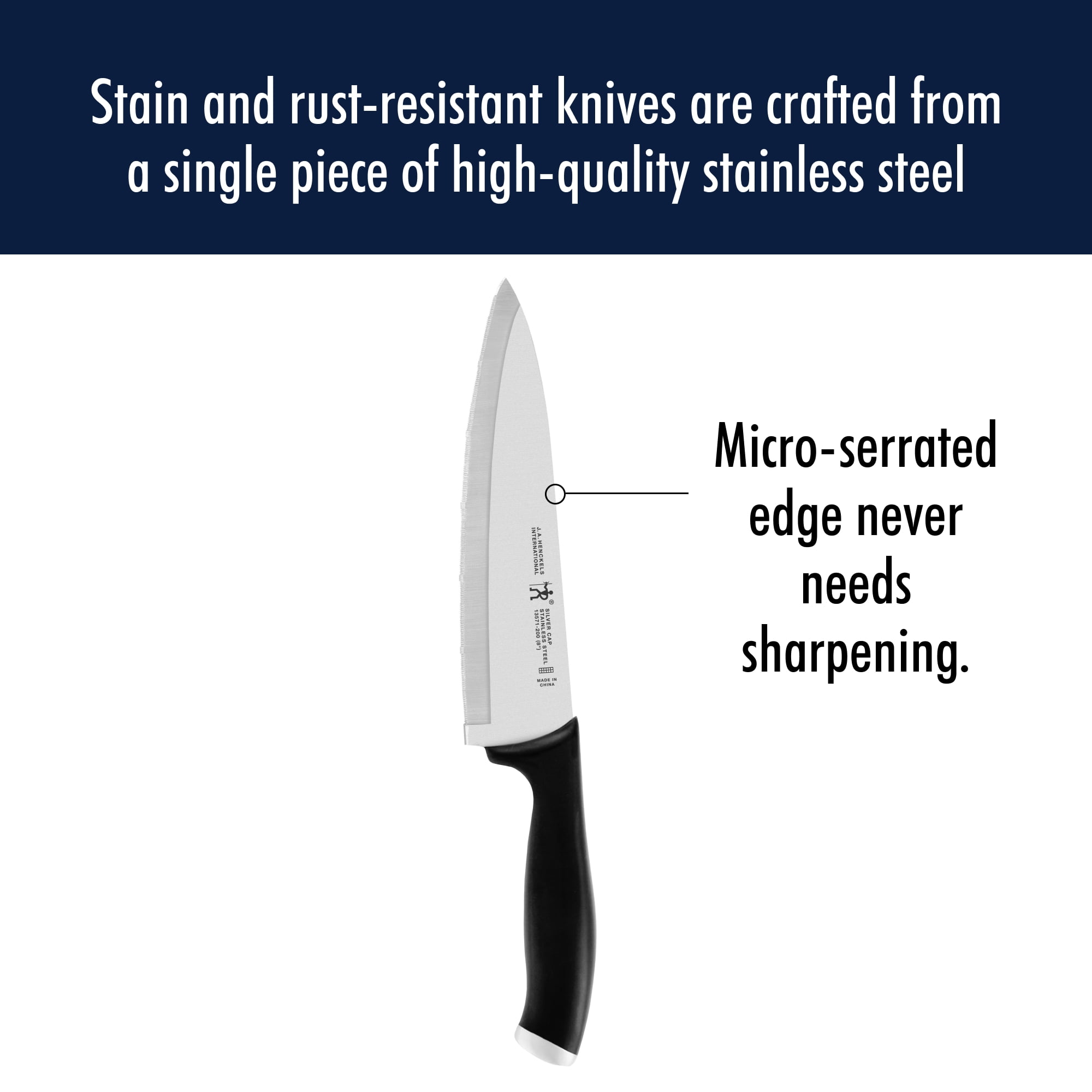 Henckels Definition Chefs Knife - Silver/Black, 8-inch - Kroger