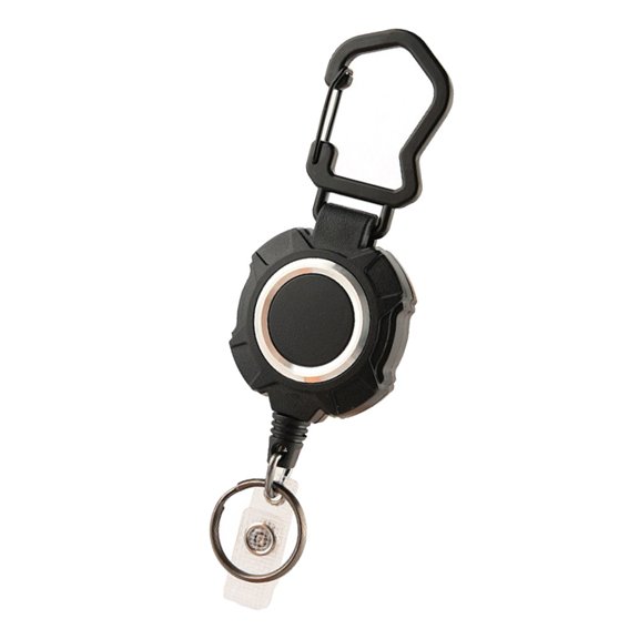 Arkzeo 1Pc Retractable Keychain Heavy Duty Badge Reel with Retraction Multitool Carabiner for Outdoor Camping Hiking Multi Tools