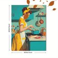 thumbnail image 3 of Qisvanset Retro Kitchen Cooking Woman Canvas Wall Art 15.75x11.81 Inches, 3 of 8