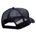 thumbnail image 4 of Happy Halloween Pumpkin Text Embroidered Foam Panel Mesh Snapback - Navy White OSFM, 4 of 5