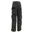 thumbnail image 4 of Women’s Baggy Jeans Cargo Jeans Casual High Waist Baggy Denim Cargo Pants With Pockets Streetwear Cropped Pants Women Casual Summer Pants for Women Casual Lightweight Pant Suits for Women Casual with, 4 of 8