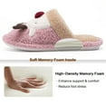 thumbnail image 4 of Ecetana Women's Christmas Fuzzy Cute Warm House Slippers Bedroom Indoor Shoes, 4 of 7