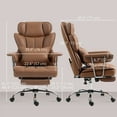 thumbnail image 3 of HOMCOM Chaise de Bureau Chauffante avec Massage 400 Lb, Chaise de Direction pour Bureau, Brun, 3 of 10
