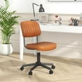 thumbnail image 4 of Gymax Armless Office Desk Chair Height Adjustable 360° Swivel Computer Chair Orange, 4 of 10