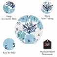 thumbnail image 5 of Wall Clock Teal Blue Coral Clocks PVC Silent Non-Ticking Battery Operated Decorative Ocean Marine Life Round Clock for Home Living Room Kitchen Bedroom Office School Wall Decor 14 Inch, 5 of 9
