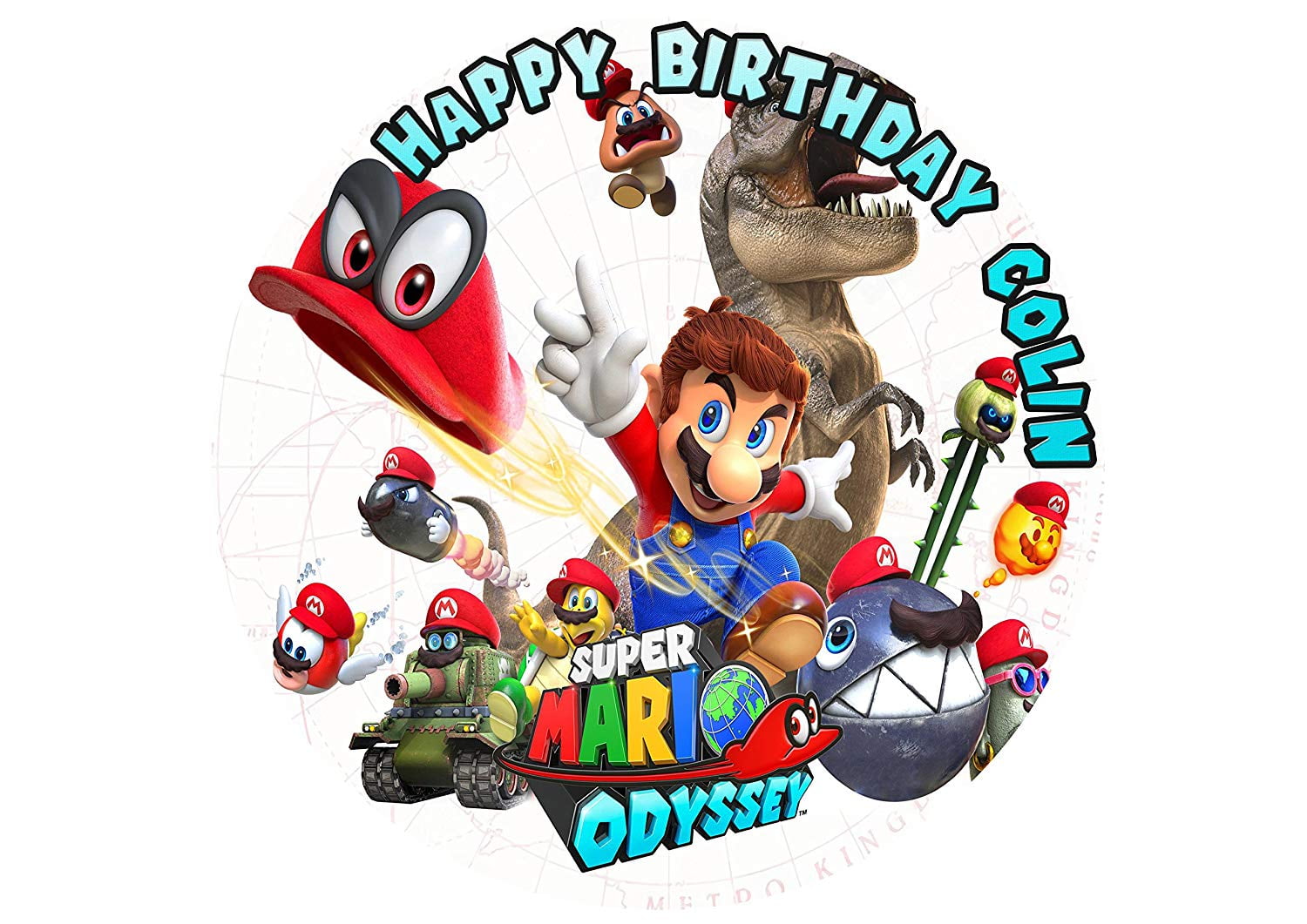 Mario Bross Odyssey 3 pinatas, Mario Odyssey birthday party