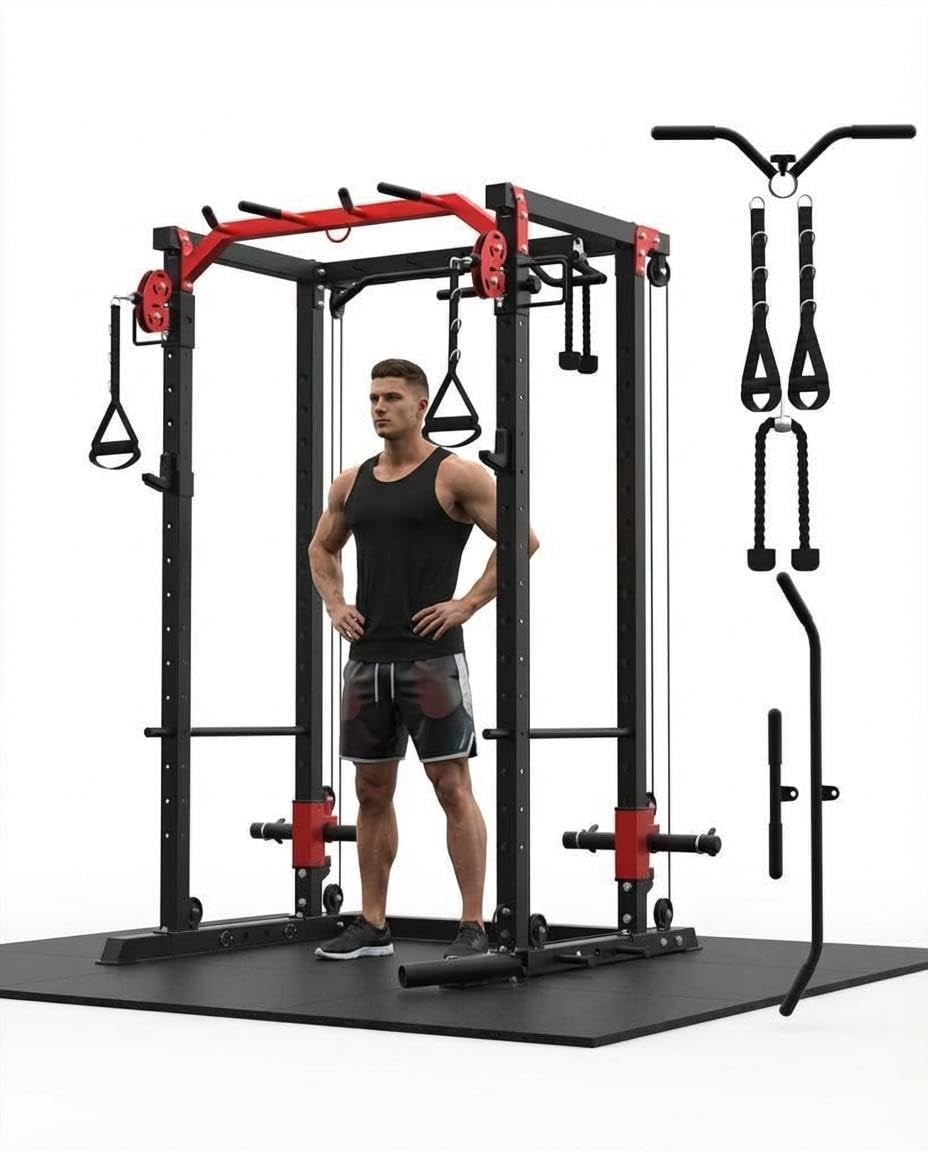 RitKeep M10 Power Rack for Home Gym, 1500LB Capacity Multi