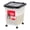 Pearl/Black, variant on IRIS USA 50 Lbs / 65 Qt WeatherPro Airtight Pet Food Storage Container with Removable Casters, for Dog Cat Bird Pet Food Storage Bin, Keep Fresh, Translucent Body, Easy Mobility, Clear/Black