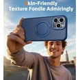 thumbnail image 6 of for iPhone 14 Pro Max Case Matte with Magnetic Rotatable Foldable Stand,[Military Dropproof] Translucent iPhone 14 Pro Max Phone Case Compatible with MagSafe (Blue), 6 of 14