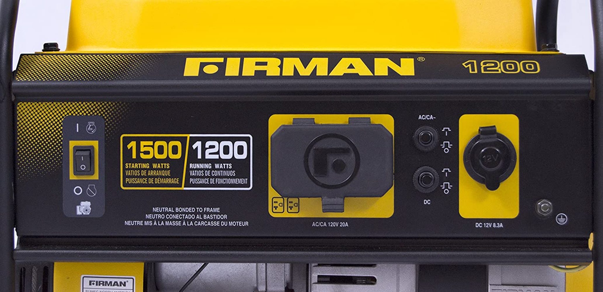 TaliaPosy P01202 1500/1200 Watt Recoil Start Gas Portable Generator cETL and CARB Certified With 12V - 8.3A Charging Outlets