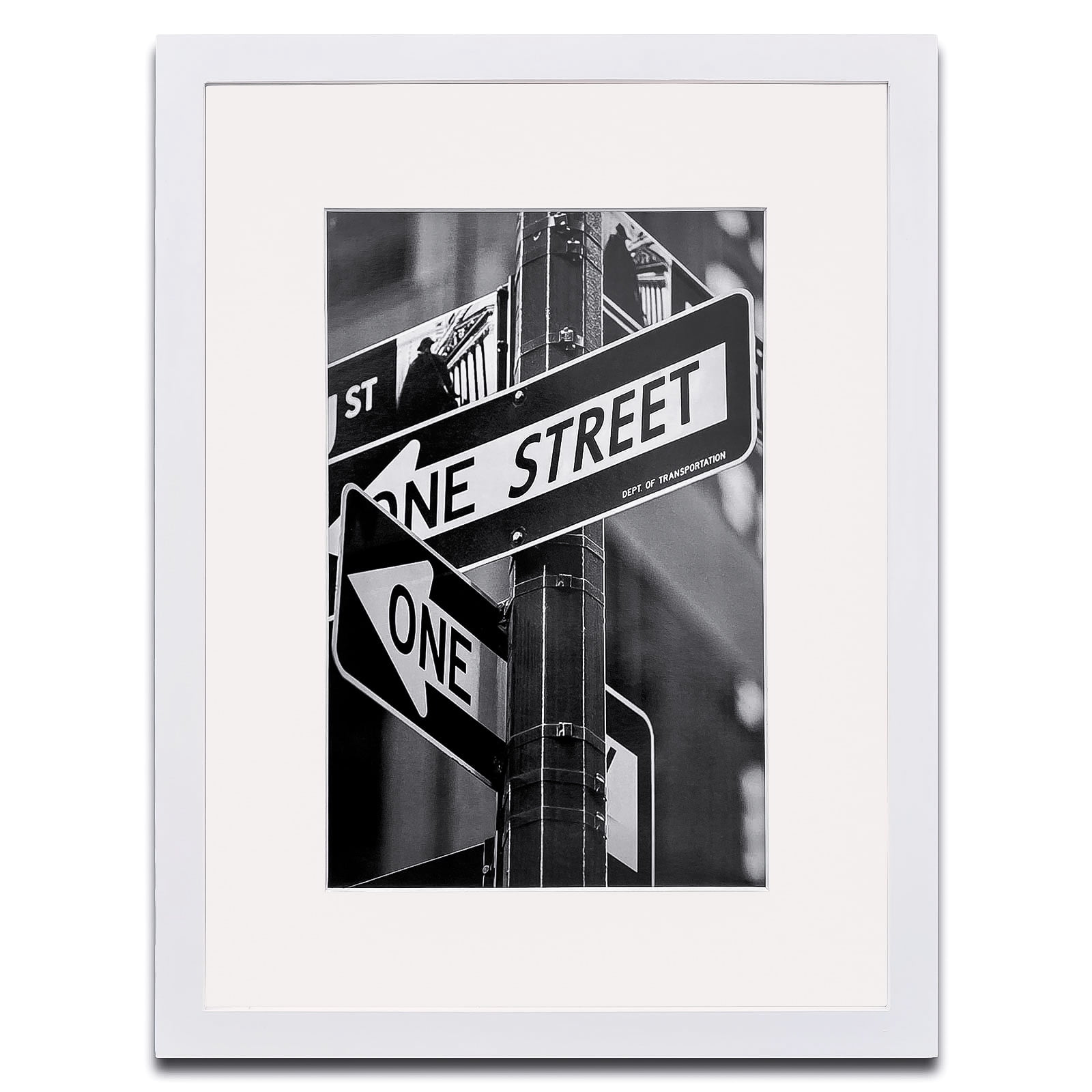 The Display Guys Solid Pine Wood Picture Frame With Tempered Glass Mat Wall Mounting 12 X 16 White Walmart Com