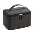 thumbnail image 1 of Bolsa de maquillaje para mujer, neceser con bolsillo de malla, portátil, para viaje, color negro, 1 of 5