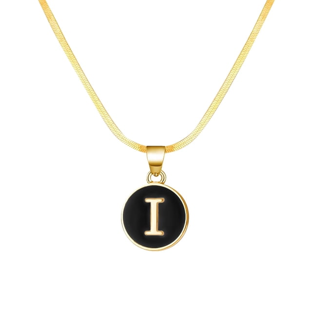 SIfdSeng Collier Initiale 26 Forme Ronde Chaîne Alphabet 26 Collier Alphabet A Z Initiale 26 Colliers Dorés pour Femmes Filles