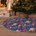 thumbnail image 5 of KLL 36" Christmas Tree Skirt Skull starry sky flower Xmas Tree Skirts Mat for New Year Xmas Holiday Party Indoor Outdoor Home Decoration, 5 of 5
