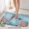 thumbnail image 3 of Blue Coastal Jellyfish Door Mat&nbsp;Indoor Outdoor Entrance, Non Slip Rug for Kitchen Bathroom Entryway Rug, Summer Beach Starfish Botanical Washable Doormat Floor Mat for Office 20x31.5 Inch, 3 of 8