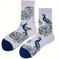 thumbnail image 2 of Peacock Socks from the Sock Panda (Adult Medium - Women's Shoe Sizes 5-10), 2 of 3