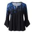 thumbnail image 4 of WEAIXIMIUNG Blouse Vintage Imprimée Col en V Rayée pour Femmes, Automne et Hiver, Saint-Valentin, 4 of 5