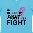 thumbnail image 4 of Inktastic My Daughters Fight is My Fight- Breast Cancer Awareness Women's V-Neck T-Shirt, 4 of 5
