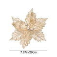 thumbnail image 4 of Champagne Gold Christmas Flower Ornament – Large Artificial Floral Pick with Glitter for Tree, Wreaths, Vase, Holiday Decor & DIY Crafts, 4 of 5