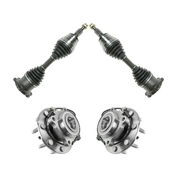 Axle and Wheel Hub Assembly Kit 4 Piece - Compatible with 2007 GMC Sierra 3500 Classic 4WD