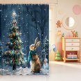 thumbnail image 2 of Manfei Happy Christmas Shower Curtain 72Wx72L,Cute Reindeer Bathroom Curtain, 2 of 5