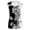 thumbnail image 4 of LYXSSBYX Tank Tops for Women Clearance Women's Printed Round Neck Casual Printed Sleeveless Suspender Top, 4 of 4
