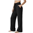 thumbnail image 2 of Women's Workout Sweatpants Wide Leg Relaxed Fit Straight Leg with Pockets Athletic Lounge Pants, 2 of 8
