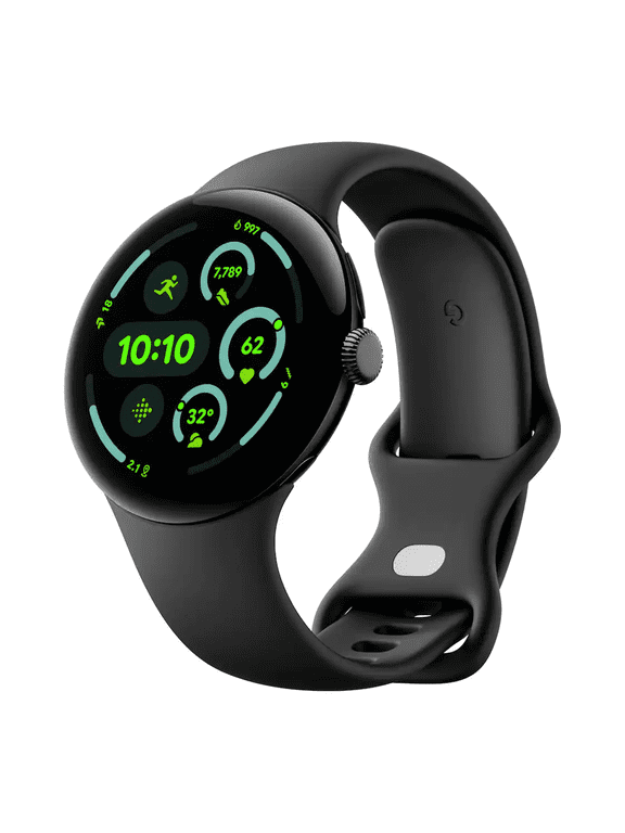 Restored Google Pixel Watch 3 Smart Watch (GPS + Cellular) 45mm Matte Black with Obsidian Band (Refurbished)