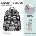 thumbnail image 5 of "Boho Chic Commuter Backpack – Vintage Pattern, 17 Inch Laptop Pocket, Durable Oxford Fabric, Large Capacity for Campus & Travel", 5 of 6