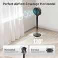 thumbnail image 6 of Pedestal Fan 16 with Speed & 5 Modes,39-46" Adjustable Height Floor Fan Equipped Led Light,120°Oscillating, Free Standing, 12H Timer, Remote Control, 6 of 8