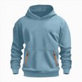 thumbnail image 4 of Staki Baby Toddler Kid Boy Solid Casual Pocket Hoodie Sweatershirt Pullover 4-15Y(Light Blue,14-15 Years), 4 of 4